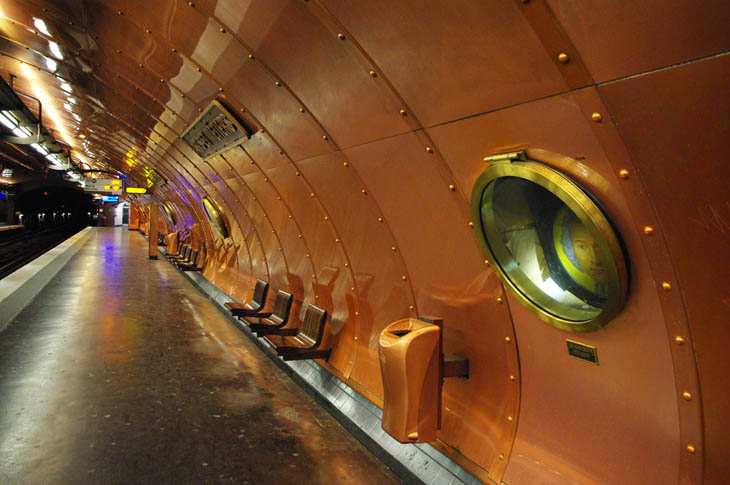 Beautiful Subway Stations - Arts Et Métiers Station, Paris, France