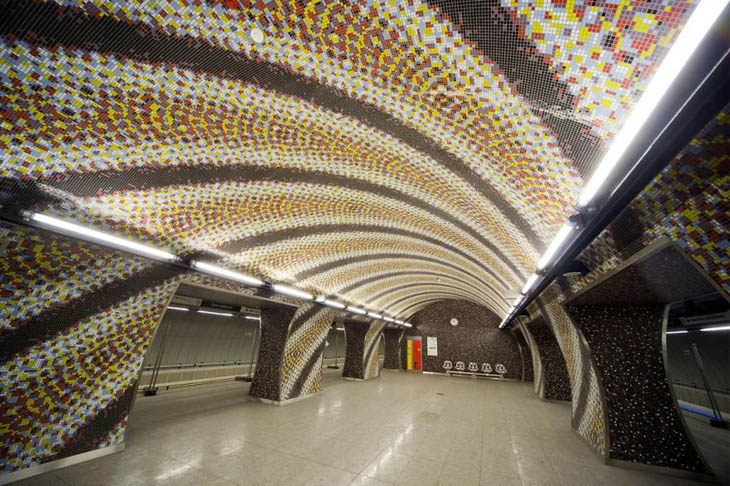 Tilework In Szent Gellért Square, Budapest, Hungary