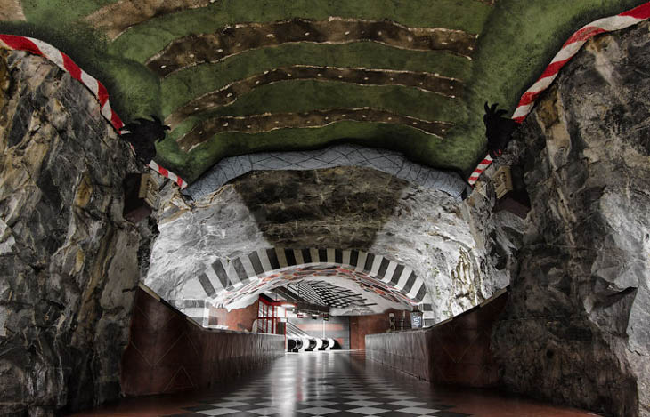 Beautiful Subway Stations - Kungstradgarden Metro Station, Stokholm, Sweden