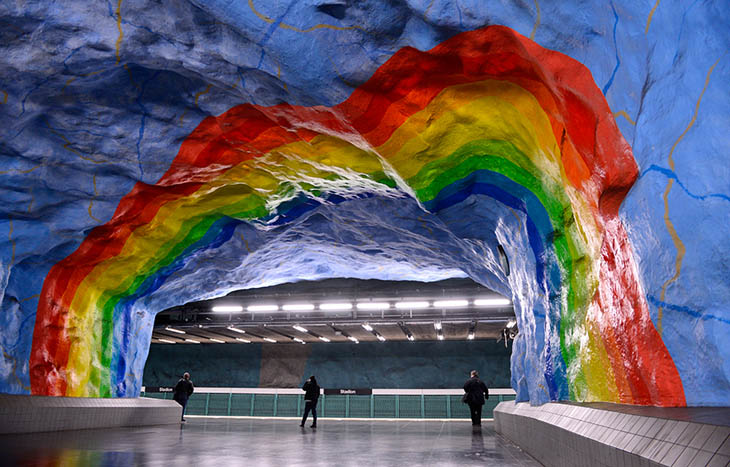 Beautiful Subway Stations - Stadion Station, Stockholm, Sweden