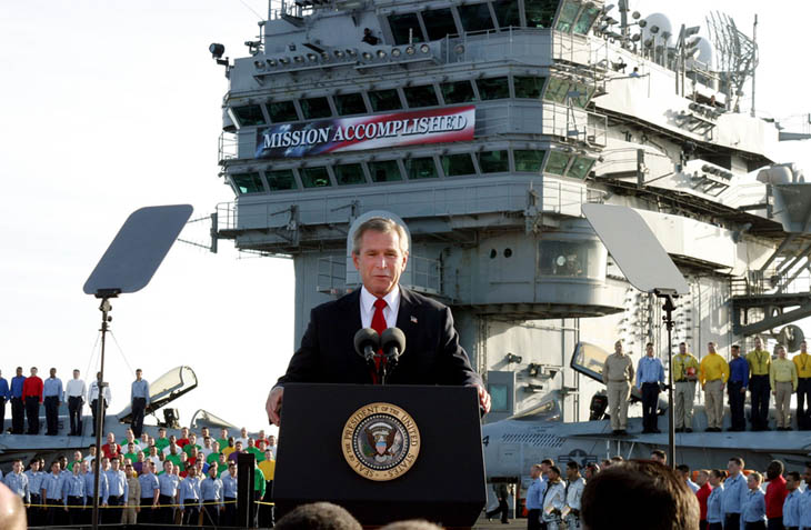 President Bush addresses sailors