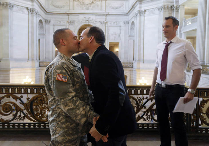 21st century photos - Capt. Michael Potoczniak marries his partner Todd Saunders, in a ceremony in San Francisco.