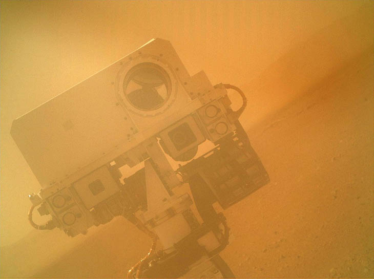 The US rover, Curiosity, takes a selfie on Mars [2012]