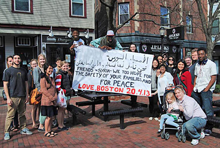 21st century photos - Boston replied with their own message. [2013]