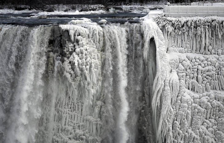 21st century photos - The U.S. side of the Niagara Falls is pictured in Ontario.