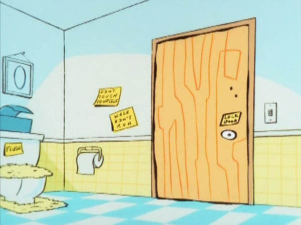 The note that said 'Don't touch yourself' on Ed, Edd, n Eddy.