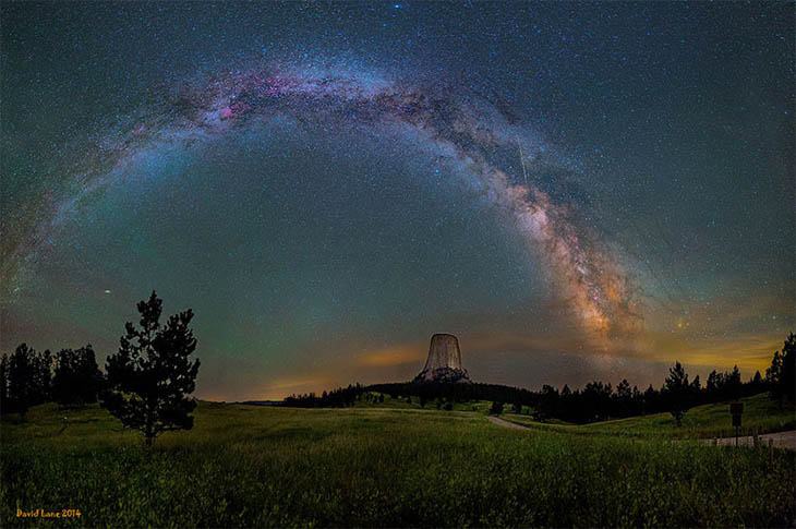 Milky Way Galaxy Hanging Cver The Devil’s Tower In Wyoming (western Usa)