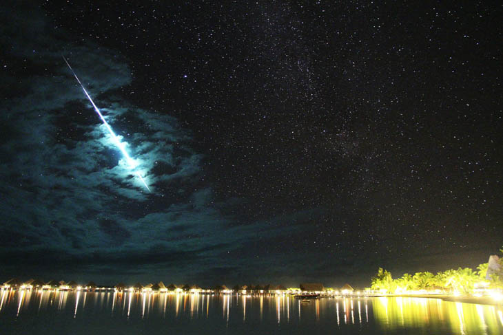 The night sky of Bora Bora, Leeward Islands