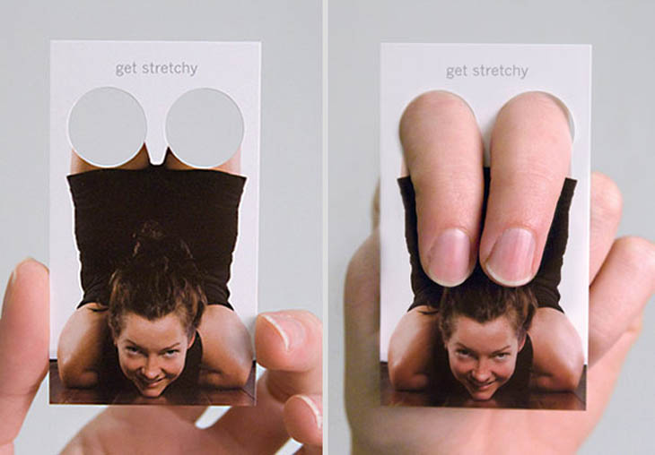 Smartest business cards - Yoga trainer business cards.