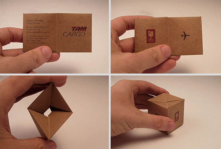 Smartest business cards - Transformable Cargo Box Business Card