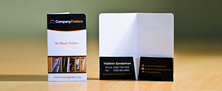 Smartest business cards - Mini 2 pocket business card folder.