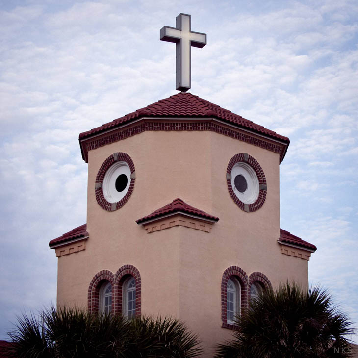 House with Chicken Man Face