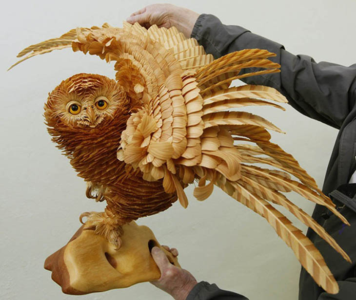 Wooden sculptures by Sergei Bobkov