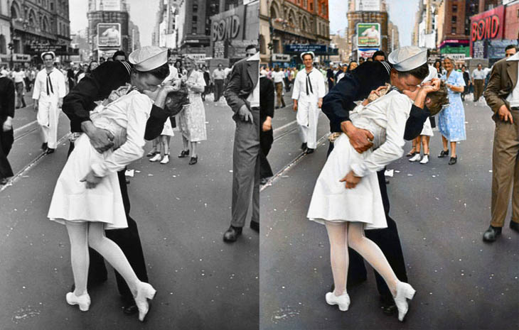 Kissing the War Goodbye, V-J Day August 14, 1945