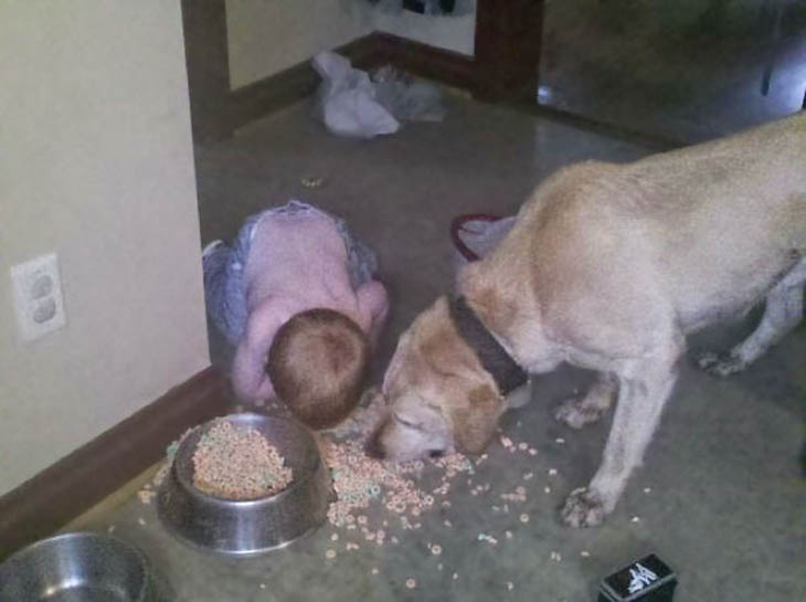 Kid Enjoying A Food With His Brother