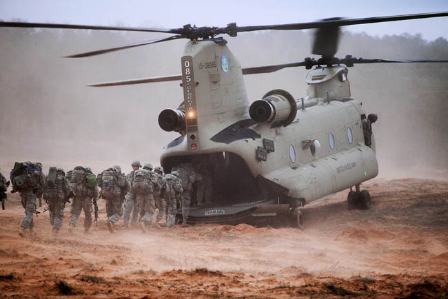 Chinook Helicopter Gobbles Up Scout Team