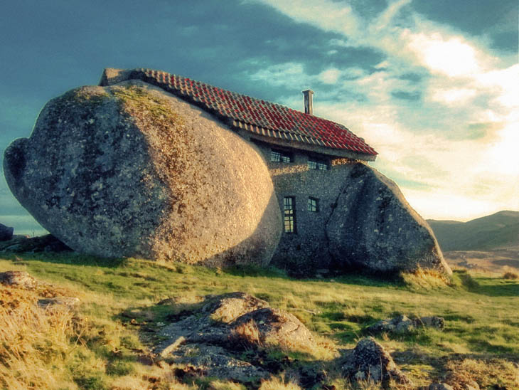 Stone house in the mountains of Fafe, Portugal