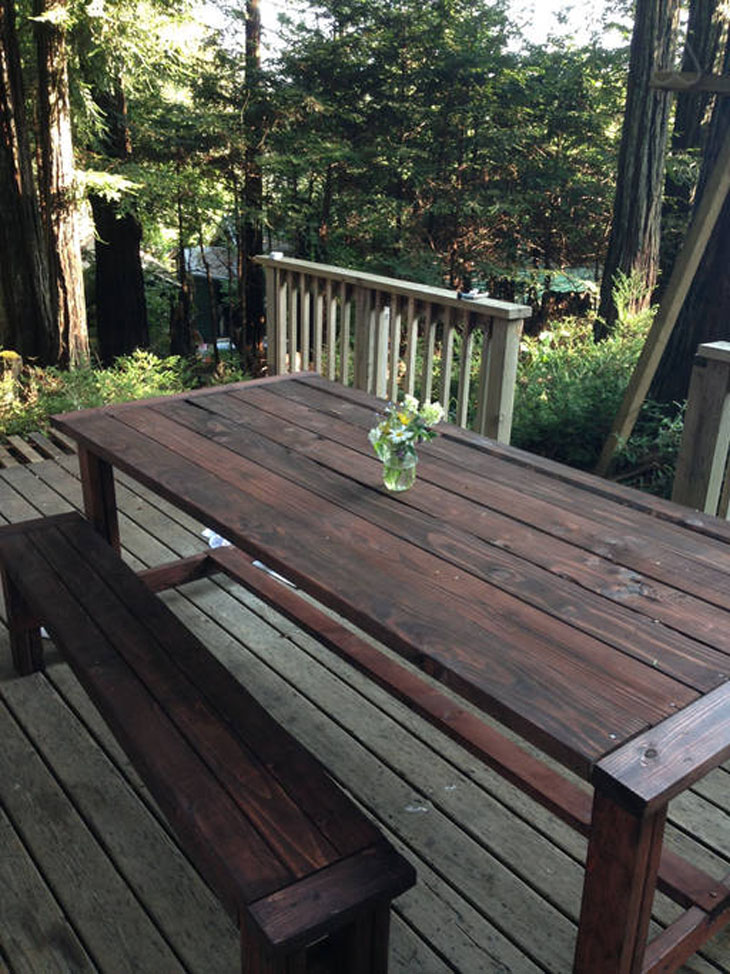 There’s a sunny backyard and a lovely view.