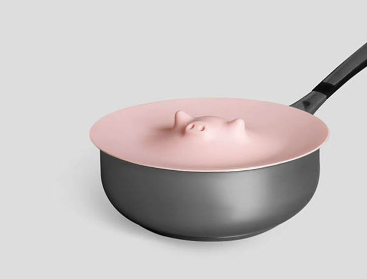 Pig Silicone Steaming Lid