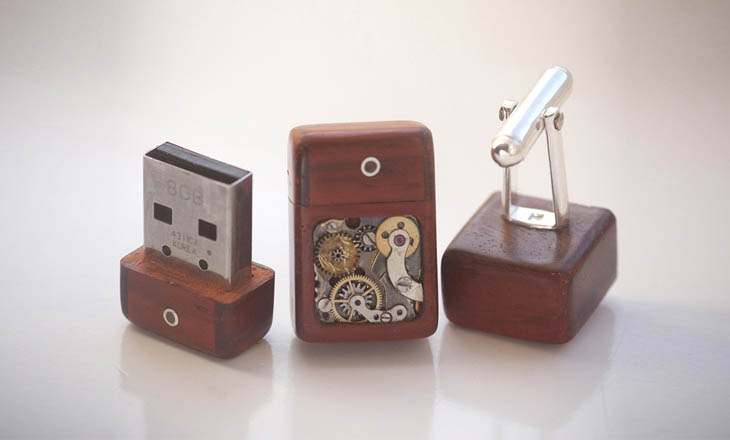 8GB USB Cufflinks – Paduak