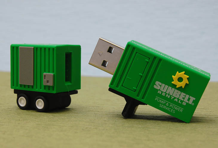 Cool USB sticks - Sunbelt Rentals Mobile Generator – Custom Shaped Rubber USB Drive