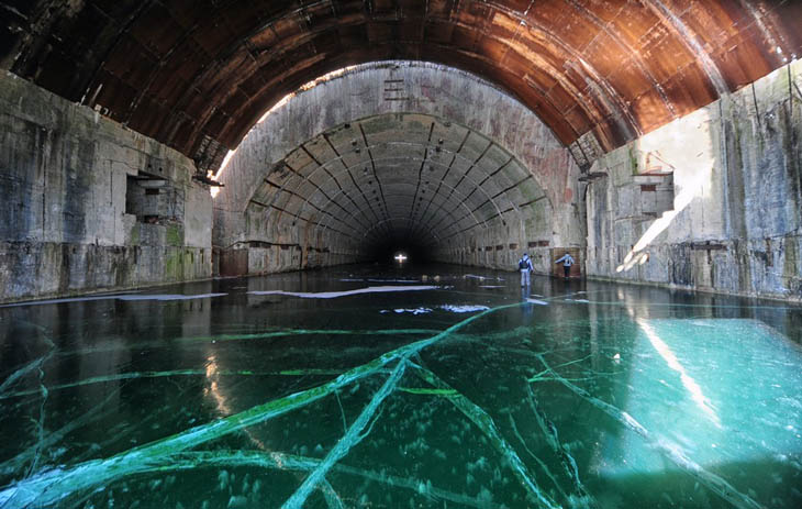 Frozen Soviet Submarine Base