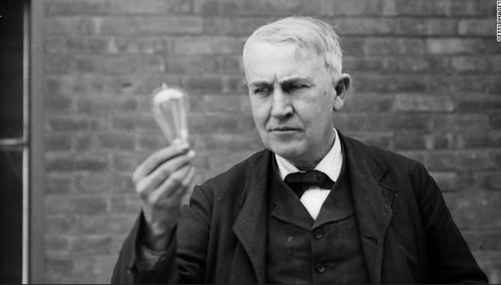 Thomas Alva Edison was afraid of the dark.