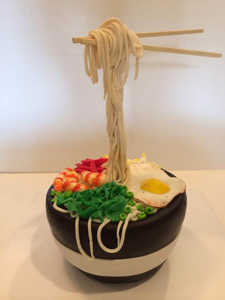 Shrimp Noodle Bowl Cake