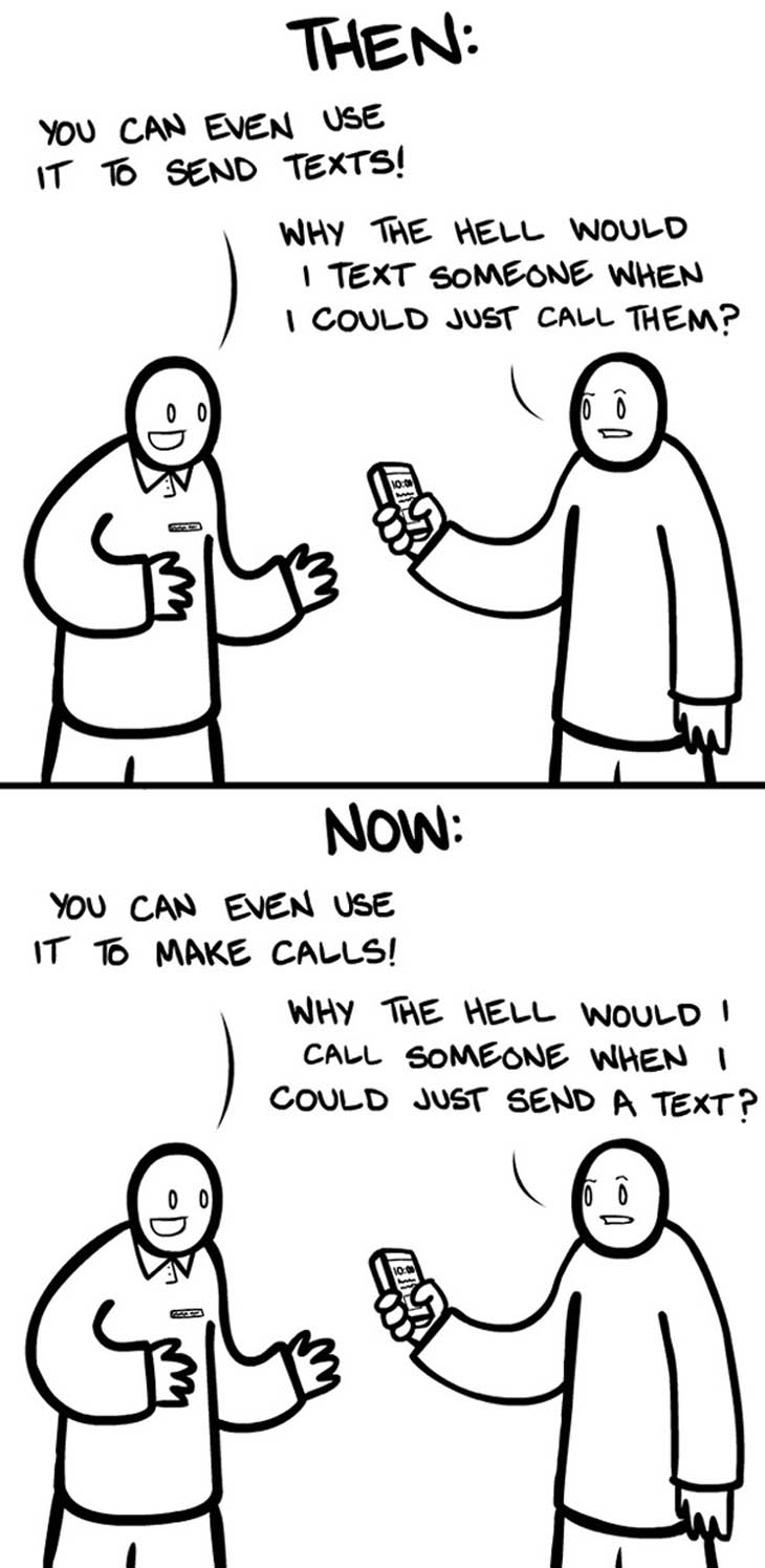 Cellphones Then And Now