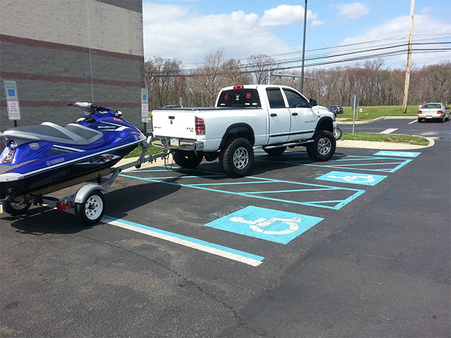 Lazy people who park in handicapped parking.