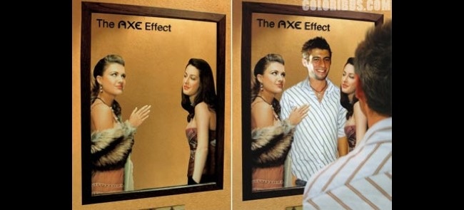 A very self-amusing and clever mirror ad by Axe.