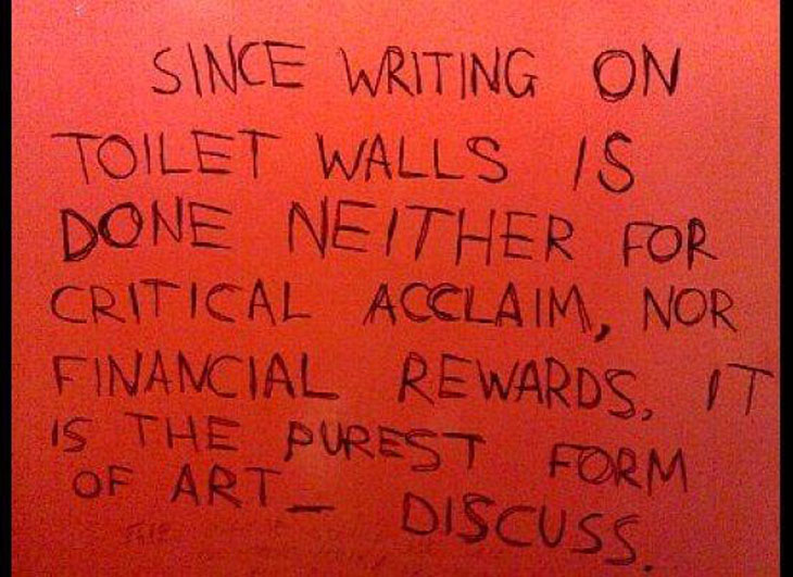 Bathroom Stall Snobbery