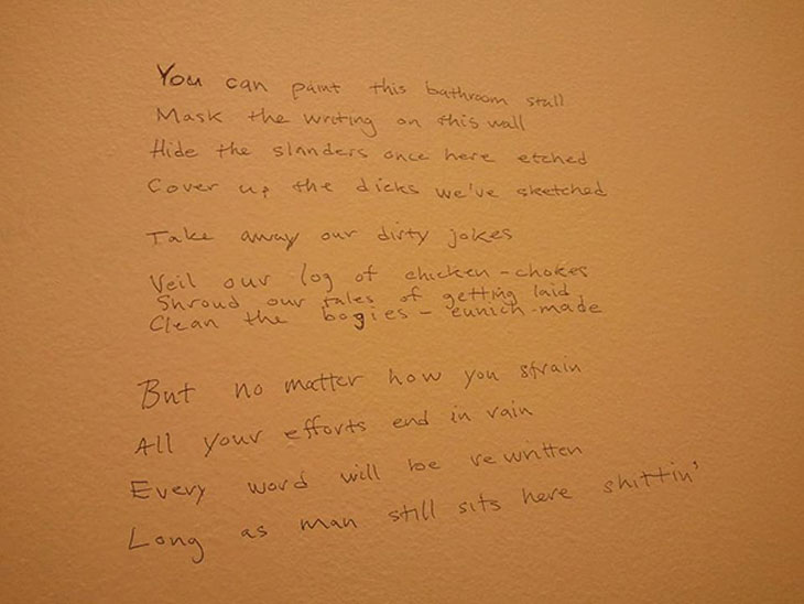 Bathroom Stall Poetry At Its Finest