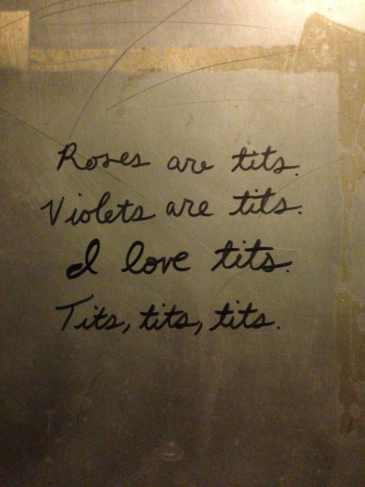 Bathroom Wall Poetry At Local Bar