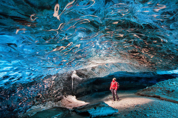 Vatnajokull Glacier Cave in Iceland.