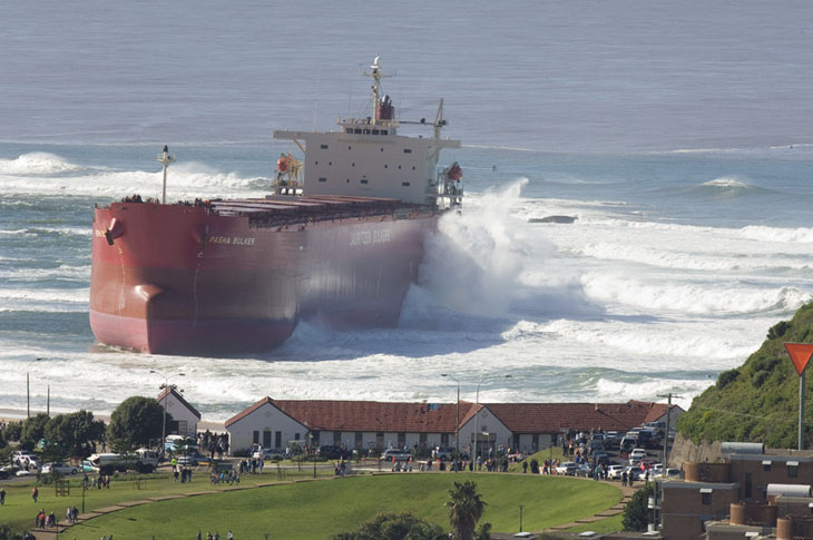 A ship that nearly crashed it's way into this picturesque village.