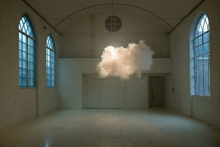 A cloud that formed indoors.
