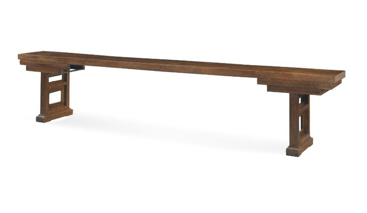 An extraordinary Huanghuali plank-top pedestal table