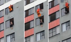 Watch This Hero Fireman Saving A Suicidal Woman Like A Pro! Now She Can Sue Him!