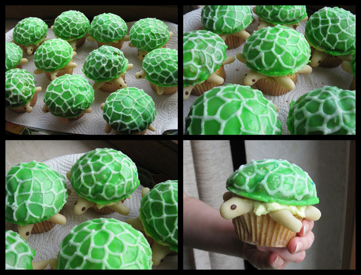 Turtle-shaped Cupcakes