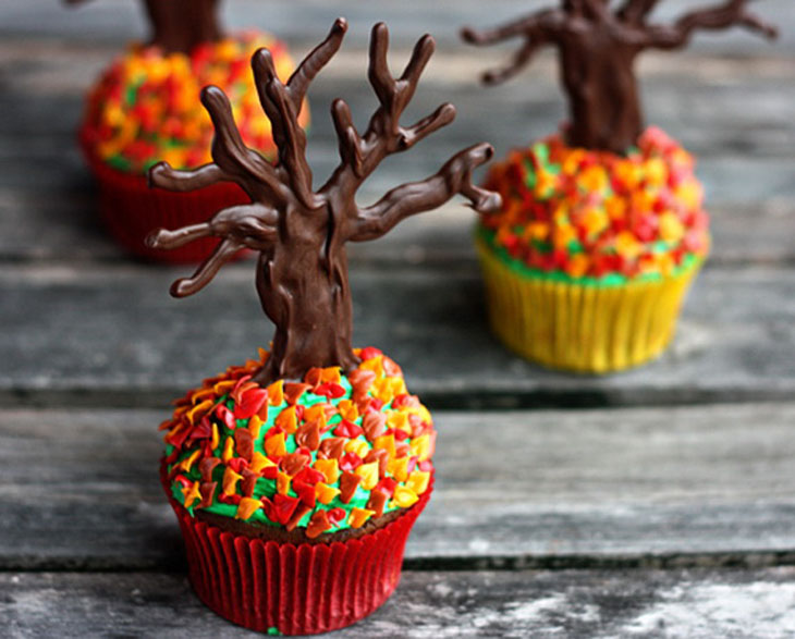 Autumn Tree Cupcakes