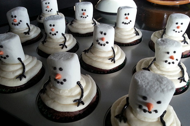 Snowman Cupcakes