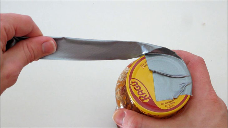 Use duct tape to open lids.