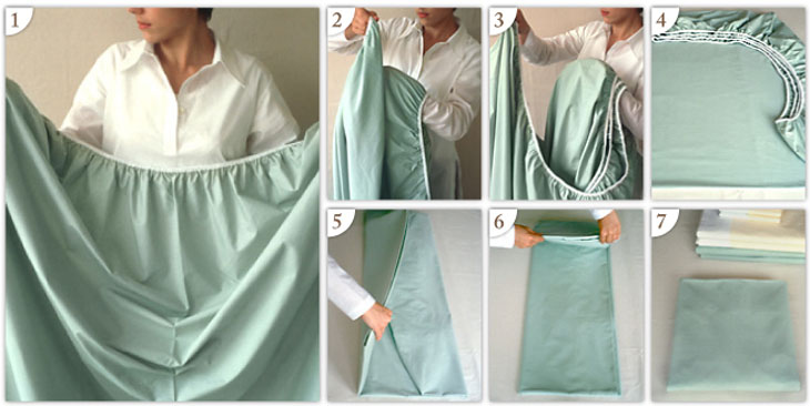 How to fold a fitted bed sheet.