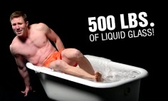 How Awesome Is To Bath In 500 Lbs Of Liquid Glass. Watch This!
