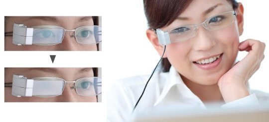 Glasses that fog up on one side when it detects you haven't blinked in 5 seconds.