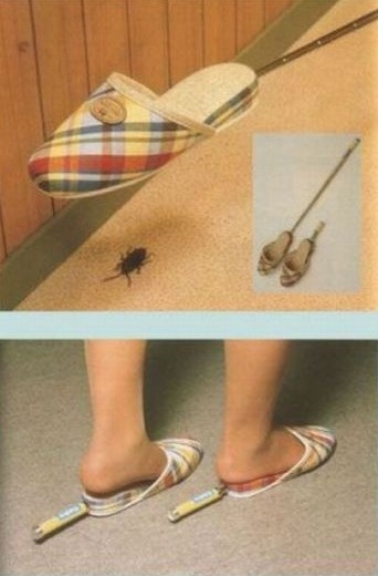 Slippers specifically made for stepping on cockroaches.