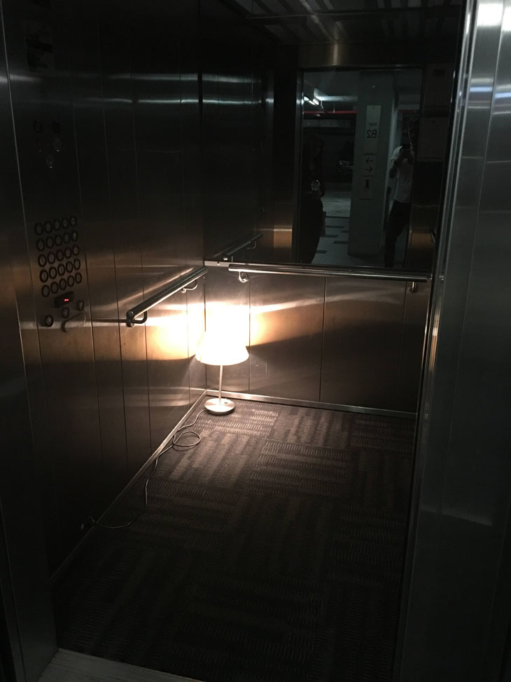 The Light In Our Building's Elevator Has Been Broken For A Few Days.