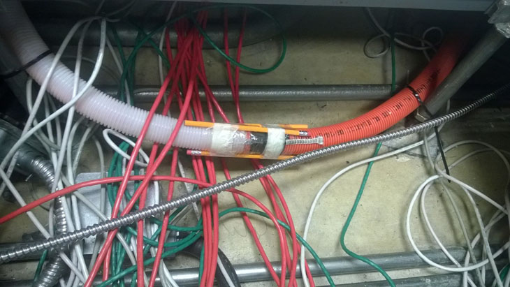 Removing Some Cables And Noticed The Previous Admin's Brilliant Engineering