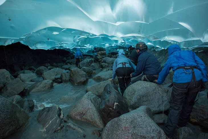 Hiked into a glacier...